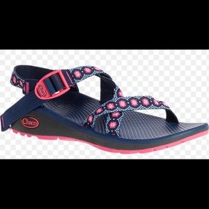Like new pink and blue Chacos